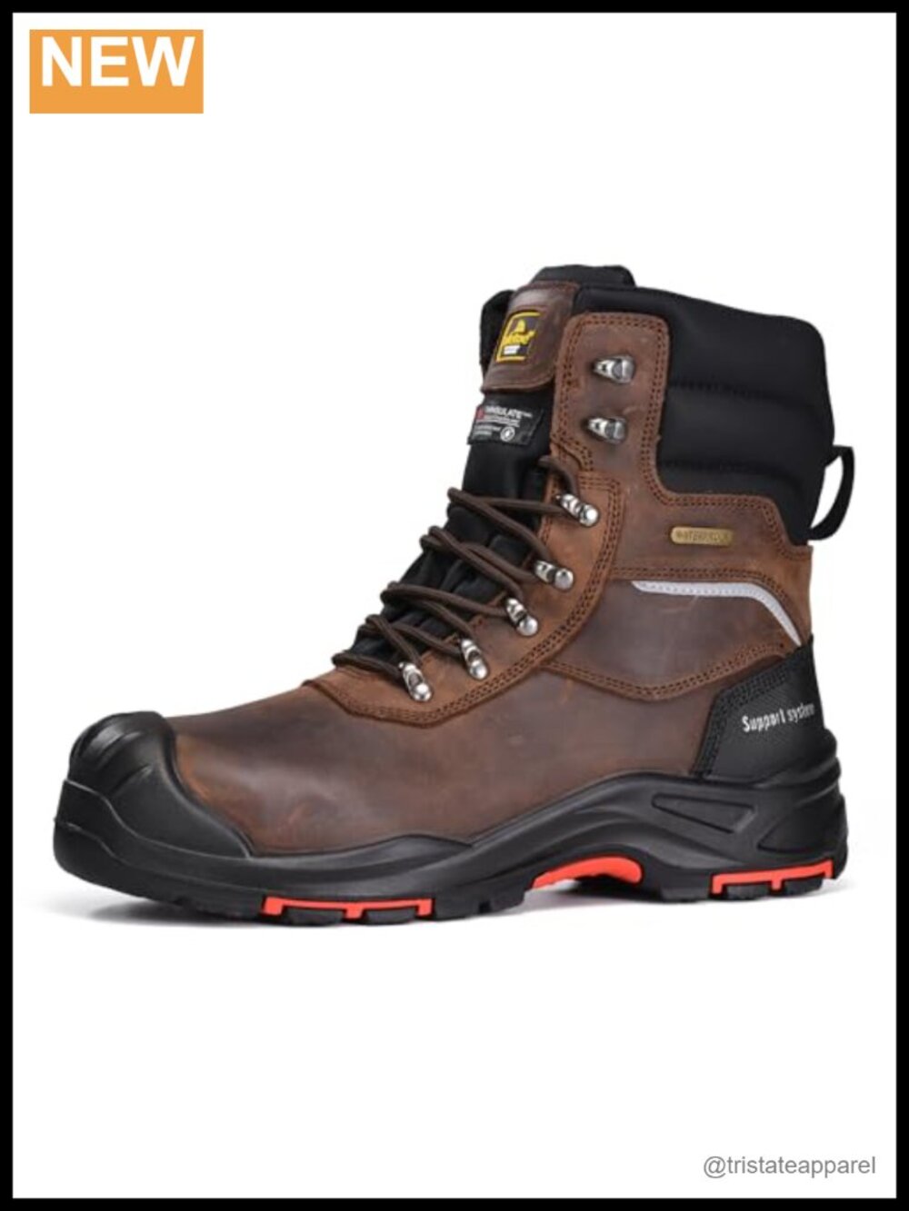 Waterproof Cow Leather Composite Toe Safety Work Boots Insulated Winter Snow